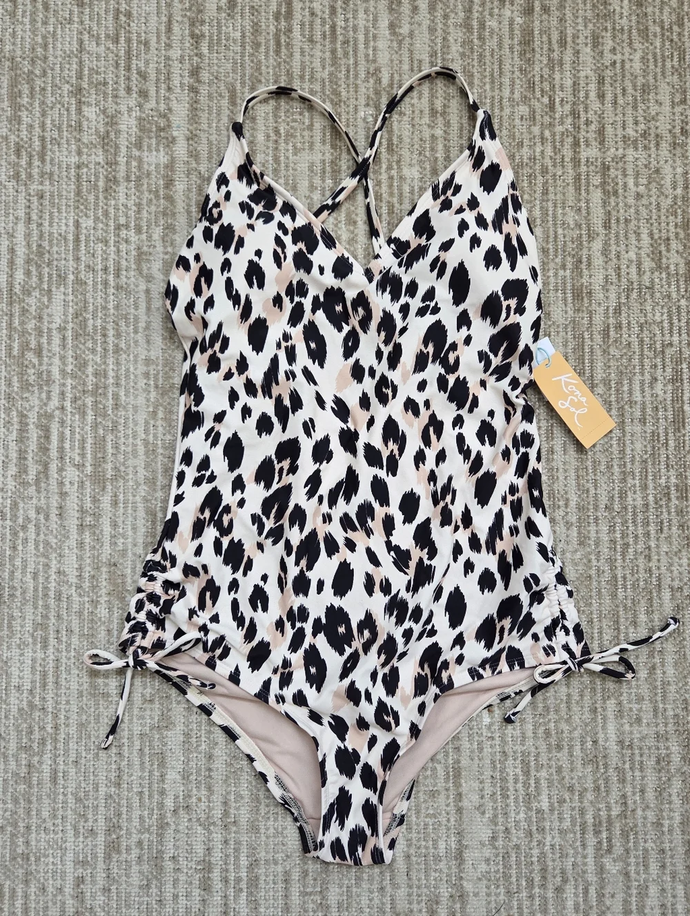 Kona Sol Target Women Leopard Print One Piece Swimsuit - Picture 1 of 12